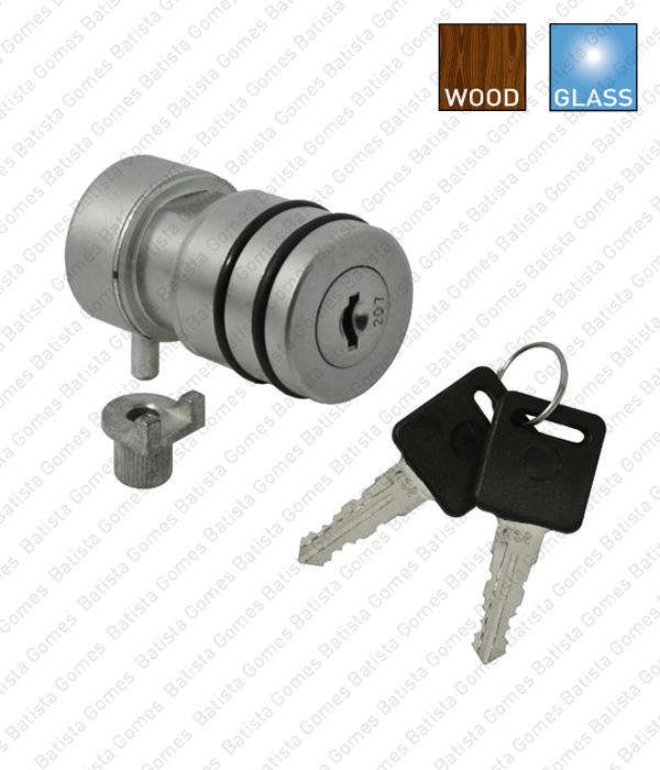 Fechadura com cilindro amov�vel para portas de arm�rios